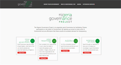 Desktop Screenshot of nigeriagovernance.org