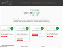 Tablet Screenshot of nigeriagovernance.org